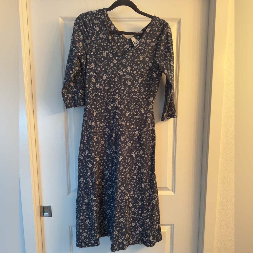 Pact Floral Blue Dress
